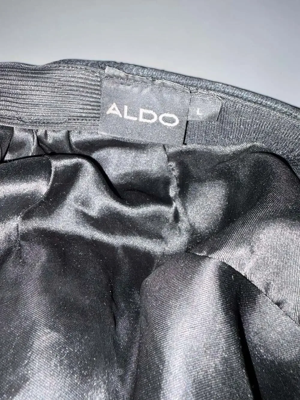 Aldo Newsboy Cap Size L Black Knit Flat Hat